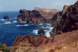 felsige Bucht an der Nordseite der Ponta de Sao Lourenco (1992)